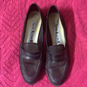 VINTAGE ANN KLEIN II MESH/LEATHER LOAFERS SZ 7.5